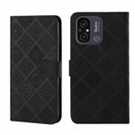 Custodia per cellulare in pelle con motivo goffrato stile etnico, For Samsung Galaxy A24 4G, For Xiaomi Redmi 12C, For Xiaomi Redmi Note 12 4G Global