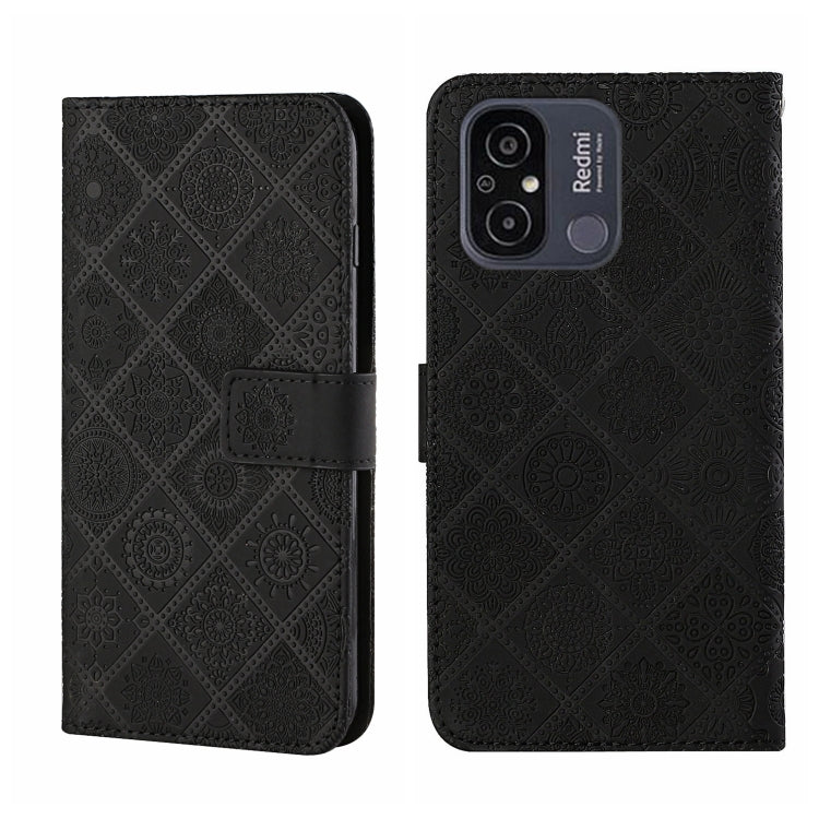 Custodia per cellulare in pelle con motivo goffrato stile etnico, For Samsung Galaxy A24 4G, For Xiaomi Redmi 12C, For Xiaomi Redmi Note 12 4G Global