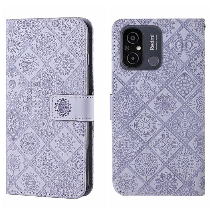 Custodia per cellulare in pelle con motivo goffrato stile etnico, For Samsung Galaxy A24 4G, For Xiaomi Redmi 12C, For Xiaomi Redmi Note 12 4G Global