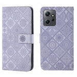 Custodia per cellulare in pelle con motivo goffrato stile etnico, For Samsung Galaxy A24 4G, For Xiaomi Redmi 12C, For Xiaomi Redmi Note 12 4G Global