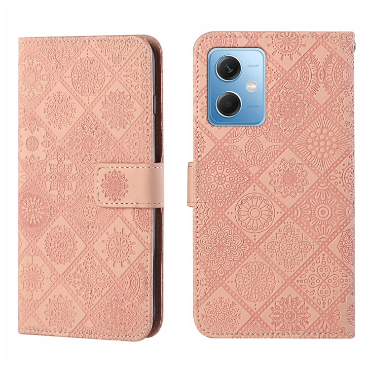 Custodia per cellulare in pelle con motivo goffrato stile etnico, For Xiaomi Redmi Note 12 5G Global/Poco X5, For Xiaomi Redmi Note 12 Pro 5G/Poco X5 Pro
