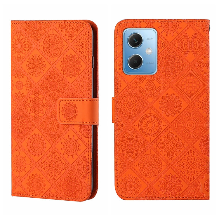 Custodia per cellulare in pelle con motivo goffrato stile etnico, For Xiaomi Redmi Note 12 5G Global/Poco X5, For Xiaomi Redmi Note 12 Pro 5G/Poco X5 Pro