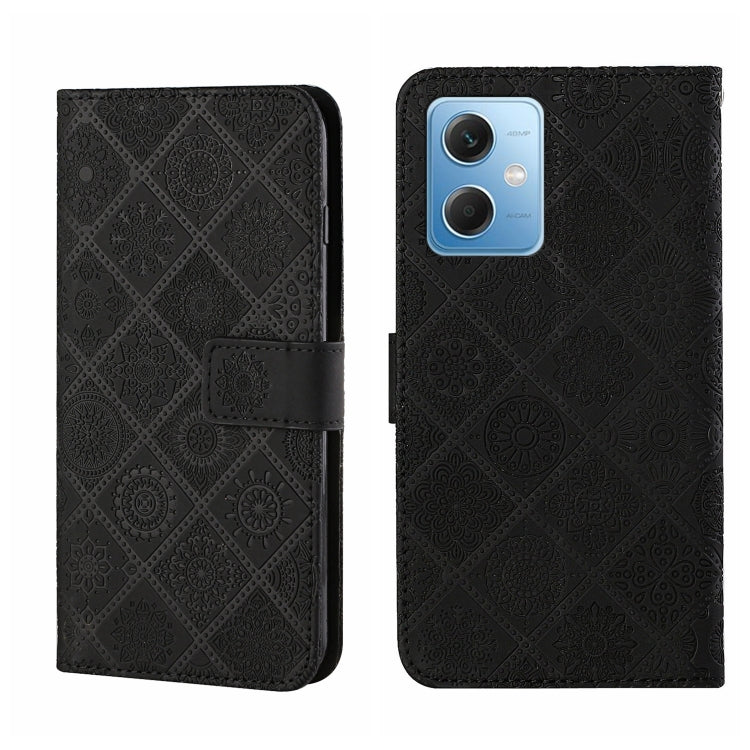 Custodia per cellulare in pelle con motivo goffrato stile etnico, For Xiaomi Redmi Note 12 5G Global/Poco X5, For Xiaomi Redmi Note 12 Pro 5G/Poco X5 Pro