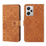 Custodia per cellulare in pelle con motivo goffrato stile etnico, For Xiaomi Redmi Note 12 5G Global/Poco X5, For Xiaomi Redmi Note 12 Pro 5G/Poco X5 Pro