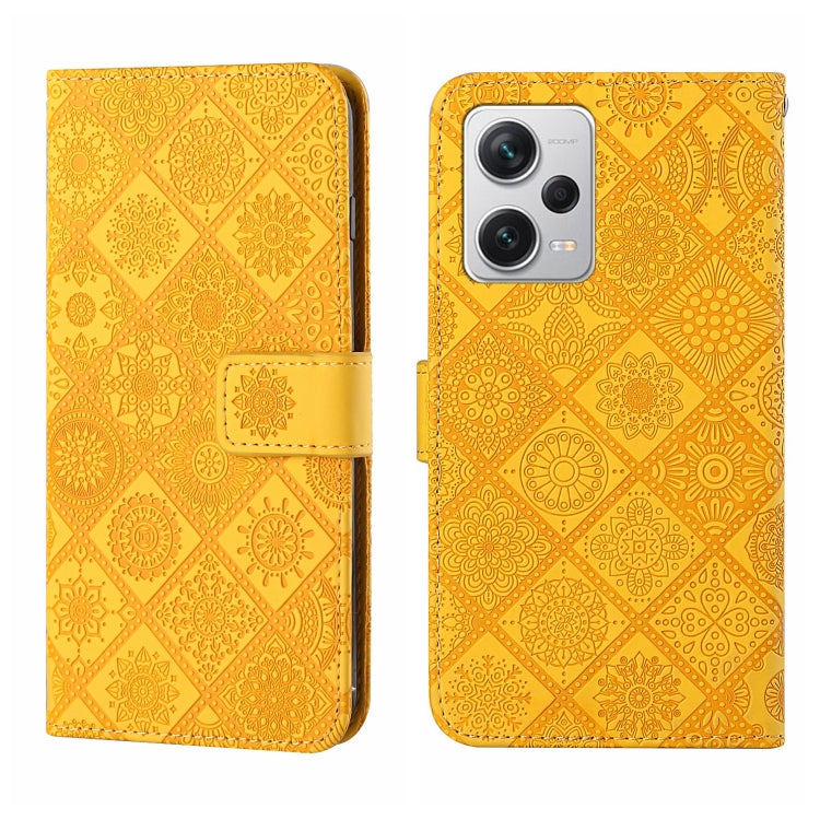 Custodia per cellulare in pelle con motivo goffrato stile etnico, For Xiaomi Redmi Note 12 5G Global/Poco X5, For Xiaomi Redmi Note 12 Pro 5G/Poco X5 Pro