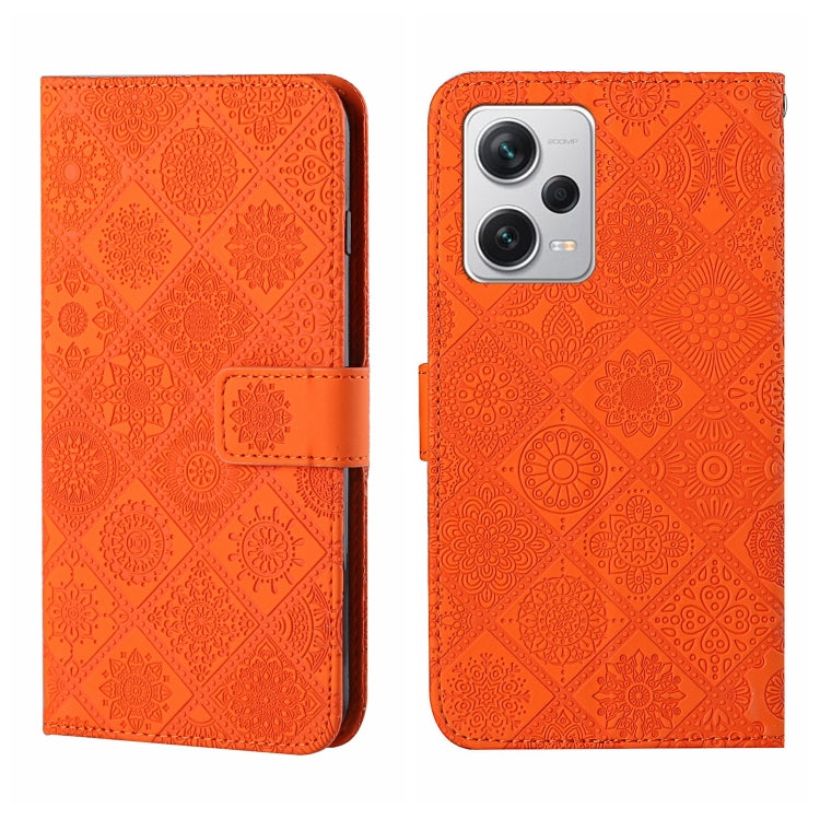 Custodia per cellulare in pelle con motivo goffrato stile etnico, For Xiaomi Redmi Note 12 5G Global/Poco X5, For Xiaomi Redmi Note 12 Pro 5G/Poco X5 Pro