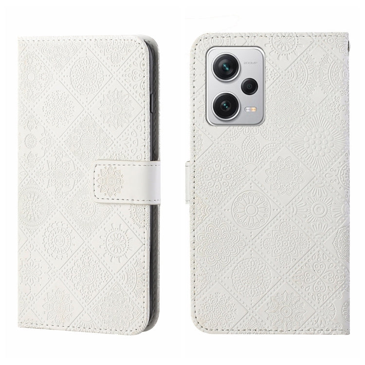 Custodia per cellulare in pelle con motivo goffrato stile etnico, For Xiaomi Redmi Note 12 5G Global/Poco X5, For Xiaomi Redmi Note 12 Pro 5G/Poco X5 Pro