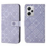 Custodia per cellulare in pelle con motivo goffrato stile etnico, For Xiaomi Redmi Note 12 5G Global/Poco X5, For Xiaomi Redmi Note 12 Pro 5G/Poco X5 Pro