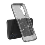 Custodia per telefono in polvere glitter Terminator antiurto, For Samsung Galaxy A34 5G