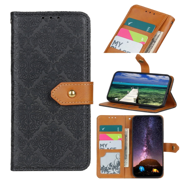 Custodia per telefono in pelle goffrata floreale europea, For Samsung Galaxy M14