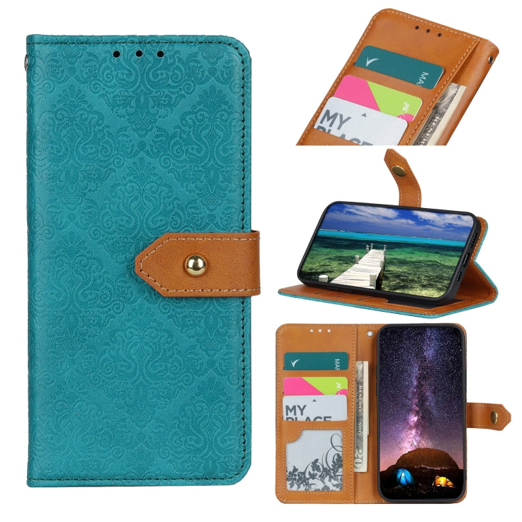Custodia per telefono in pelle goffrata floreale europea, For Samsung Galaxy M14