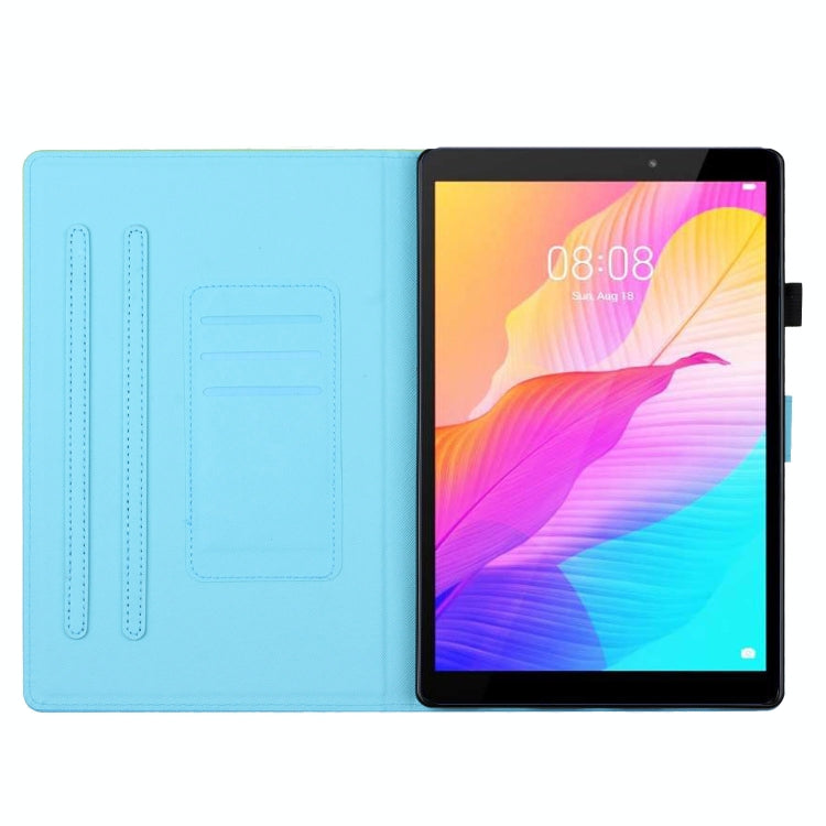 Custodia per tablet in pelle intelligente con cuciture colorate, For Samsung Galaxy Tab A 10.1 2019 T510/T515, For Huawei MatePad T10 / T10s / Enjoy Tablet 2