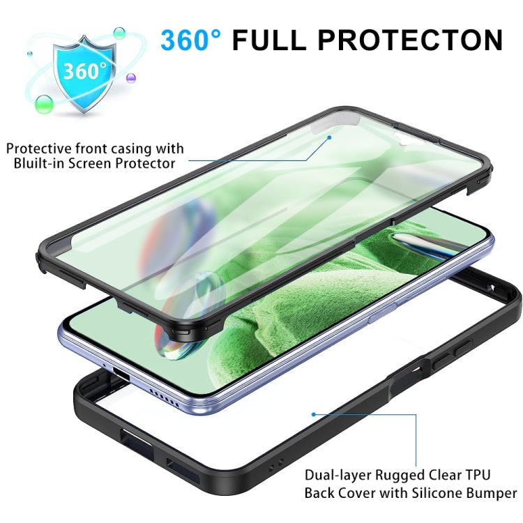 Custodia per telefono con copertura completa in acrilico + TPU a 360 gradi, For Xiaomi Redmi Note 12 5G / Poco X5, For Xiaomi Redmi Note 12 Pro 5G / Poco X5 Pro, For Samsung Galaxy A34 5G
