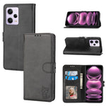 Custodia per telefono in pelle a conchiglia con motivo Happy Cat goffrato, For Xiaomi Redmi Note 12 5G Global, For Xiaomi Redmi Note 12 Pro 5G Global, For Xiaomi Redmi Note 12 Pro+ 5G Global, For Xiaomi 12T/12T Pro/Redmi K50 Ultra