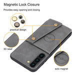 Custodia per telefono magnetica con doppia fibbia, For Samsung Galaxy S23+ 5G, For Samsung Galaxy S23 Ultra 5G, For Xiaomi Redmi Note 12 5G Global, For Xiaomi Redmi Note 12 Pro 5G Global