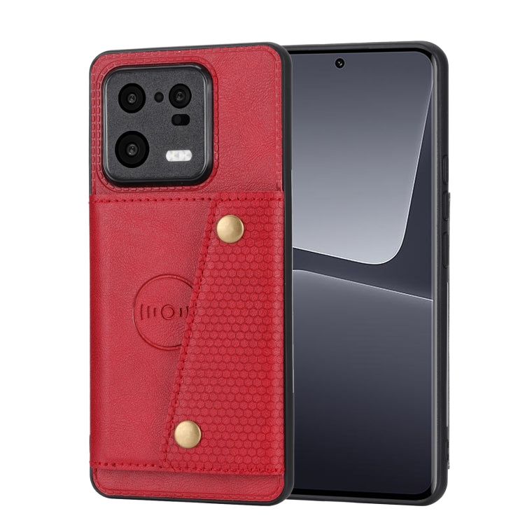Custodia per telefono magnetica con doppia fibbia, For Xiaomi Redmi Note 12 Pro+ 5G Global, For Xiaomi 13, For Xiaomi 13 Pro, For Xiaomi Poco M5 4G