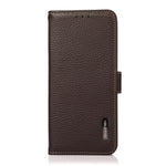 KHAZNEH Custodia per telefono RFID in vera pelle Litchi magnetica laterale, For OPPO Find X6 Pro, For OPPO Find X6, For Samsung Galaxy M14 5G
