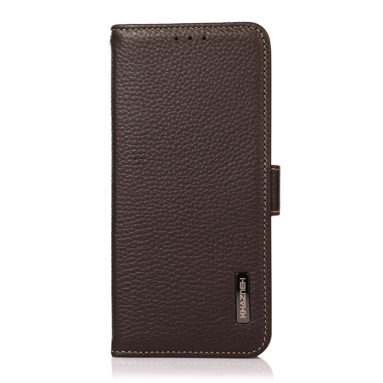 KHAZNEH Custodia per telefono RFID in vera pelle Litchi magnetica laterale, For OPPO Find X6 Pro, For OPPO Find X6, For Samsung Galaxy M14 5G
