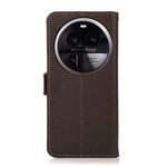 KHAZNEH Custodia per telefono RFID in vera pelle Litchi magnetica laterale, For OPPO Find X6 Pro, For OPPO Find X6, For Samsung Galaxy M14 5G
