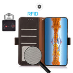 KHAZNEH Custodia per telefono RFID in vera pelle Litchi magnetica laterale, For OPPO Find X6 Pro, For OPPO Find X6, For Samsung Galaxy M14 5G