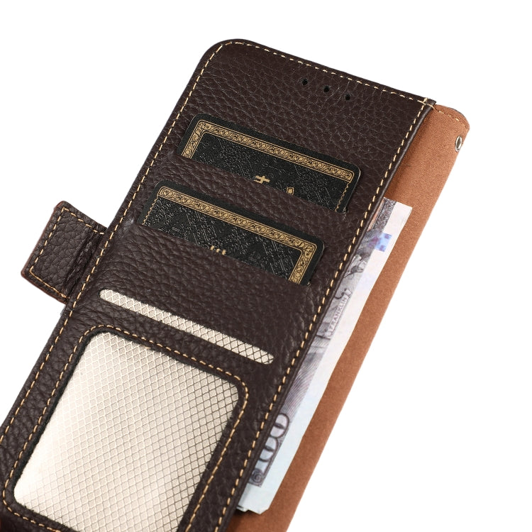 KHAZNEH Custodia per telefono RFID in vera pelle Litchi magnetica laterale, For OPPO Find X6 Pro, For OPPO Find X6, For Samsung Galaxy M14 5G