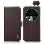KHAZNEH Custodia per telefono RFID in vera pelle Litchi magnetica laterale, For OPPO Find X6 Pro, For OPPO Find X6, For Samsung Galaxy M14 5G