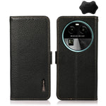 KHAZNEH Custodia per telefono RFID in vera pelle Litchi magnetica laterale, For OPPO Find X6 Pro, For OPPO Find X6, For Samsung Galaxy M14 5G
