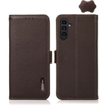 KHAZNEH Custodia per telefono RFID in vera pelle Litchi magnetica laterale, For OPPO Find X6 Pro, For OPPO Find X6, For Samsung Galaxy M14 5G