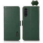 KHAZNEH Custodia per telefono RFID in vera pelle Litchi magnetica laterale, For OPPO Find X6 Pro, For OPPO Find X6, For Samsung Galaxy M14 5G