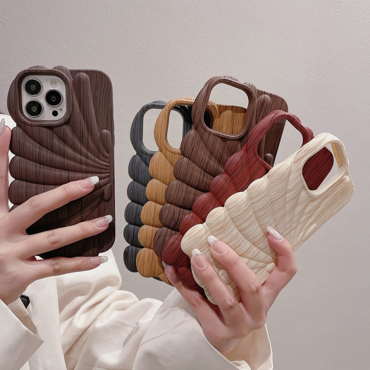 Custodia per cellulare in TPU a forma di conchiglia in legno, For iPhone 14, For iPhone 14 Plus, For iPhone 14 Pro, For iPhone 14 Pro Max