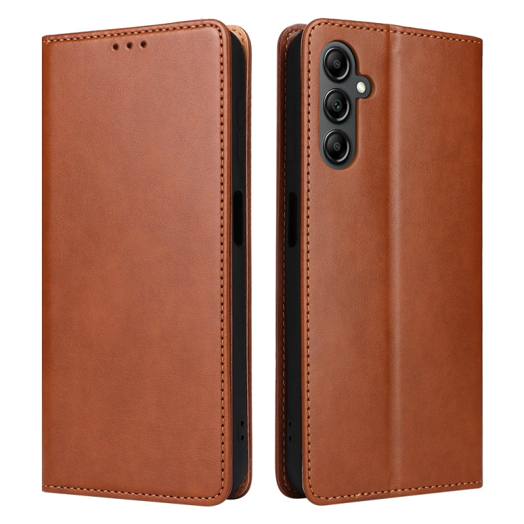 Fierre Shann PU Custodia per telefono in vera pelle con texture in pelle, For Samsung Galaxy A14 5G, For Samsung Galaxy A23, For Samsung Galaxy A34 5G