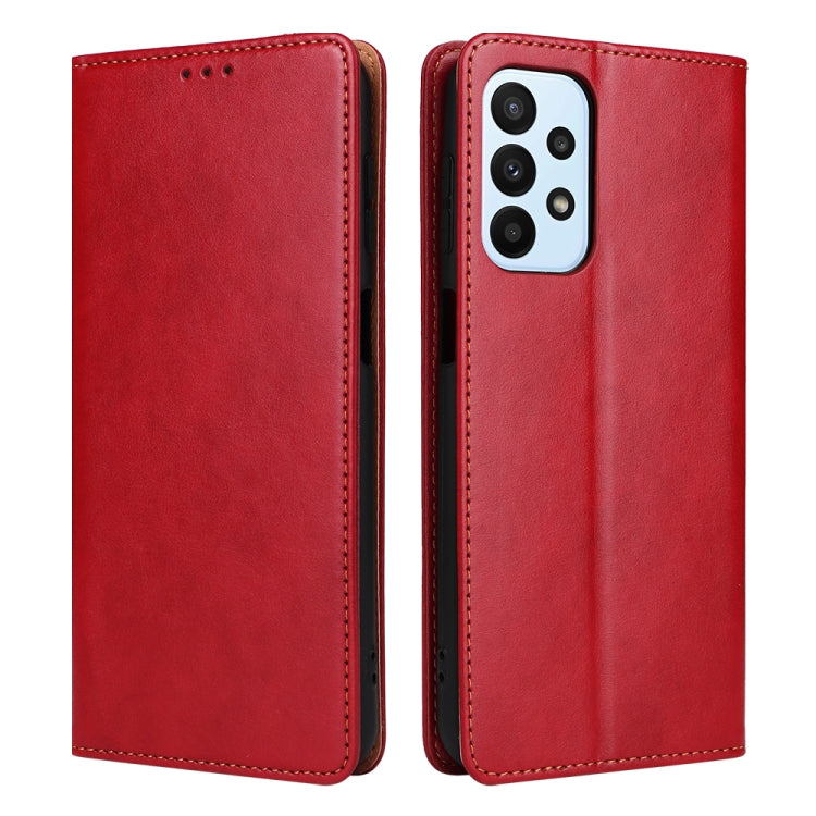 Fierre Shann PU Custodia per telefono in vera pelle con texture in pelle, For Samsung Galaxy A14 5G, For Samsung Galaxy A23, For Samsung Galaxy A34 5G