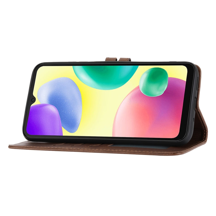 Custodia per telefono in pelle a conchiglia con motivo Happy Cat goffrato, For Xiaomi Redmi 12C, For Samsung Galaxy A24 4G