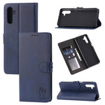 Custodia per telefono in pelle a conchiglia con motivo Happy Cat goffrato, For Xiaomi Redmi 12C, For Samsung Galaxy A24 4G