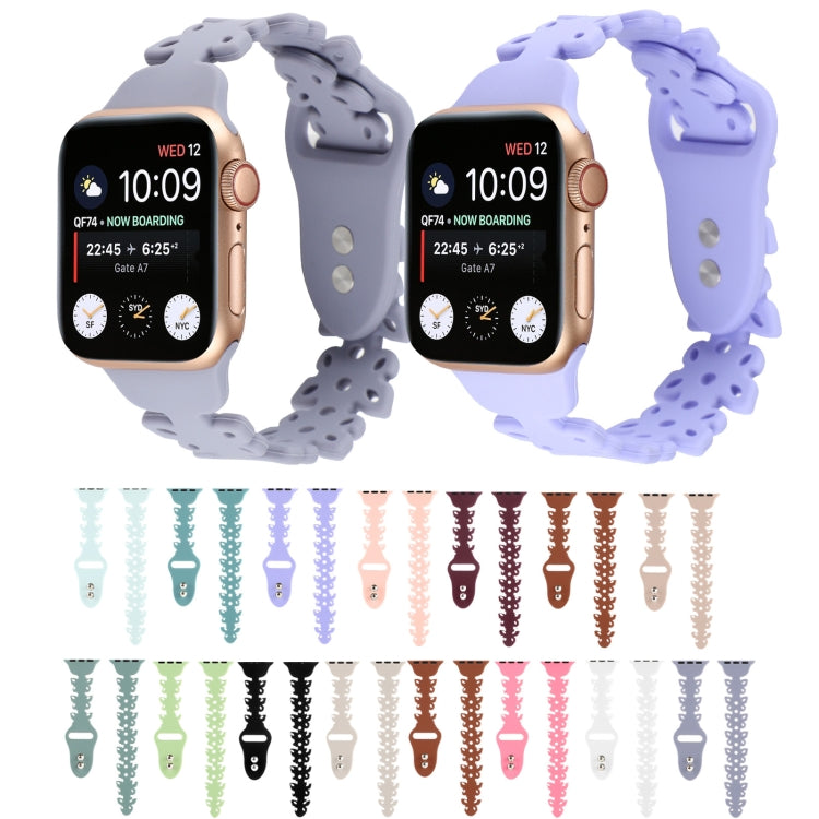Cinturino in silicone cavo a farfalla, For Apple Watch Series 8&7 45mm