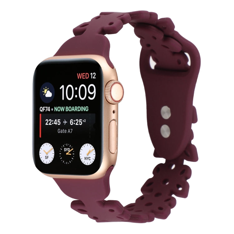 Cinturino in silicone cavo a farfalla, For Apple Watch Series 8&7 41mm