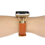 Cinturino per orologio in vera pelle coccodrillo con fibbia a D, For Apple Watch Series 8&7 45mm, For Apple Watch Series 8&7 41mm
