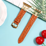 Cinturino per orologio in vera pelle coccodrillo con fibbia a D, For Apple Watch Series 8&7 45mm, For Apple Watch Series 8&7 41mm