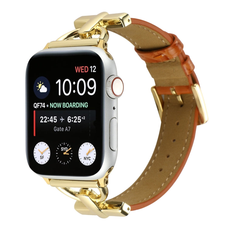 Cinturino per orologio in vera pelle coccodrillo con fibbia a D, For Apple Watch Series 8&7 45mm, For Apple Watch Series 8&7 41mm
