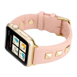 Cinturino per orologio in vera pelle rivettata a fila singola, For Apple Watch Series 8&7 45mm, For Apple Watch Series 8&7 41mm