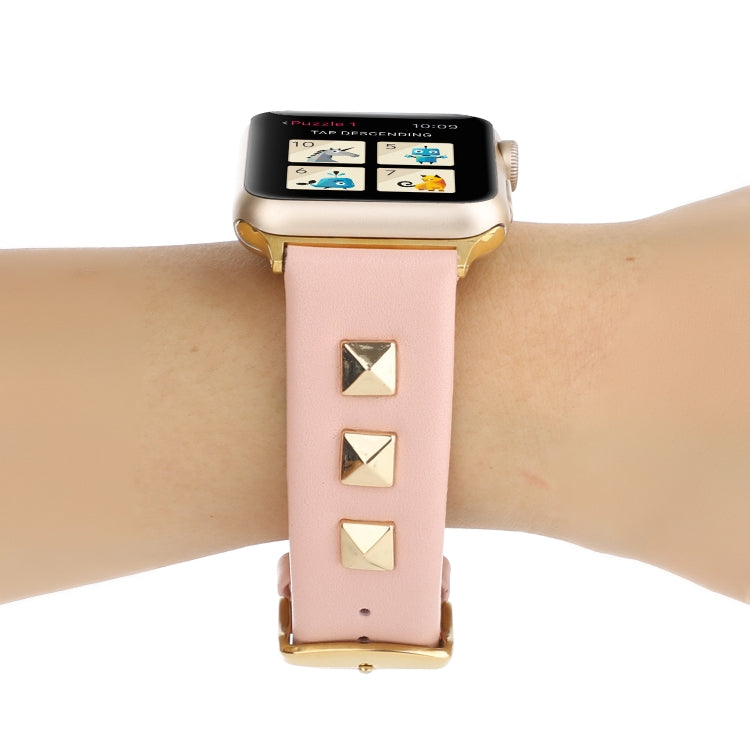 Cinturino per orologio in vera pelle rivettata a fila singola, For Apple Watch Series 8&7 45mm, For Apple Watch Series 8&7 41mm