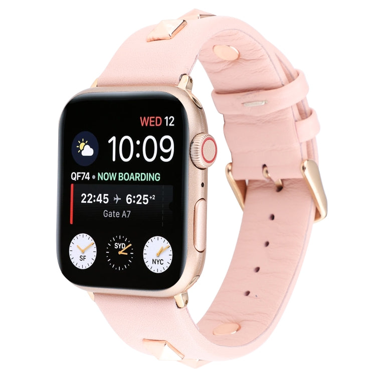 Cinturino per orologio in vera pelle rivettata a fila singola, For Apple Watch Series 8&7 45mm, For Apple Watch Series 8&7 41mm