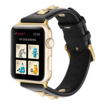 Cinturino per orologio in vera pelle rivettata a fila singola, For Apple Watch Series 8&7 45mm, For Apple Watch Series 8&7 41mm