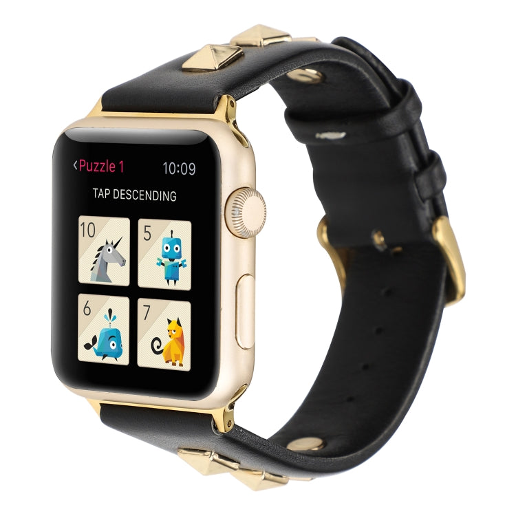 Cinturino per orologio in vera pelle rivettata a fila singola, For Apple Watch Series 8&7 45mm, For Apple Watch Series 8&7 41mm