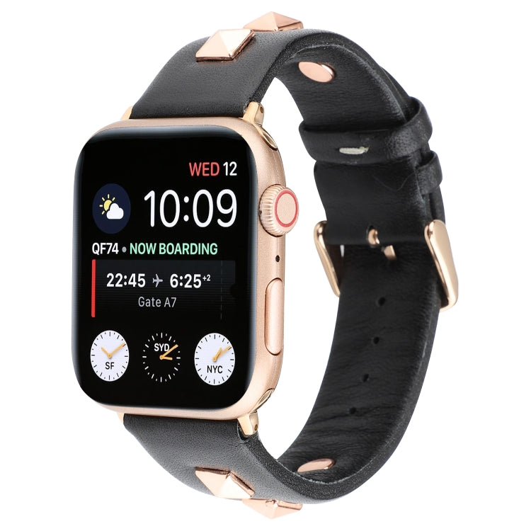 Cinturino per orologio in vera pelle rivettata a fila singola, For Apple Watch Series 8&7 45mm, For Apple Watch Series 8&7 41mm
