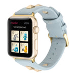 Cinturino per orologio in vera pelle rivettata a fila singola, For Apple Watch Series 8&7 45mm, For Apple Watch Series 8&7 41mm