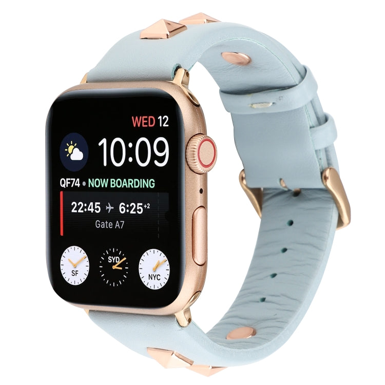 Cinturino per orologio in vera pelle rivettata a fila singola, For Apple Watch Series 8&7 45mm, For Apple Watch Series 8&7 41mm