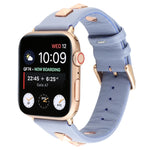 Cinturino per orologio in vera pelle rivettata a fila singola, For Apple Watch Series 8&7 45mm, For Apple Watch Series 8&7 41mm