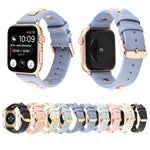 Cinturino per orologio in vera pelle rivettata a fila singola, For Apple Watch Series 8&7 45mm, For Apple Watch Series 8&7 41mm