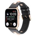 Cinturino per orologio in vera pelle rivettata a fila singola, For Apple Watch Series 8&7 45mm, For Apple Watch Series 8&7 41mm
